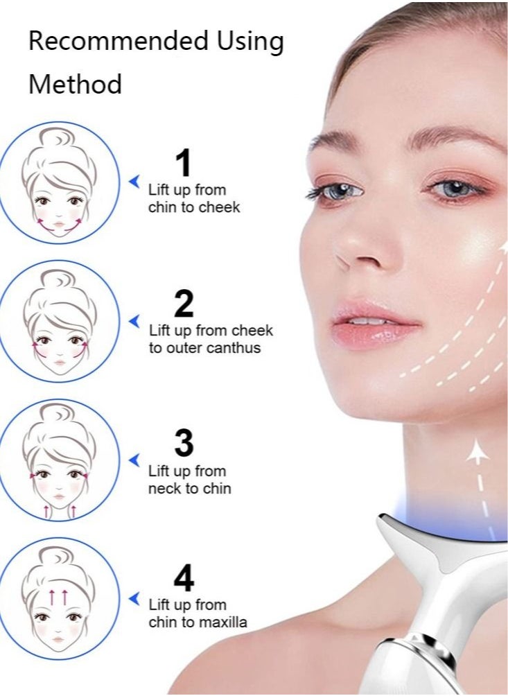 Bukela Firming Wrinkle Removal Device, Neck Face Lifting Tighten Massager, LED Photon Therapy Anti Wrinkle Double Chin Remover  - Image 3