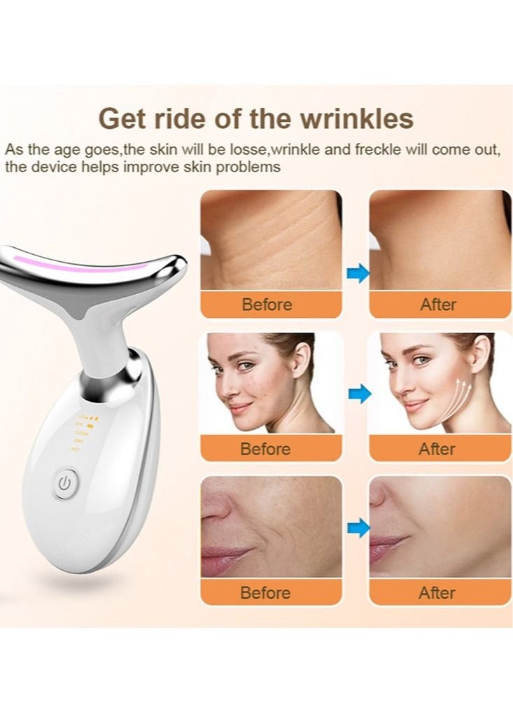Bukela Firming Wrinkle Removal Device, Neck Face Lifting Tighten Massager, LED Photon Therapy Anti Wrinkle Double Chin Remover  - Image 5