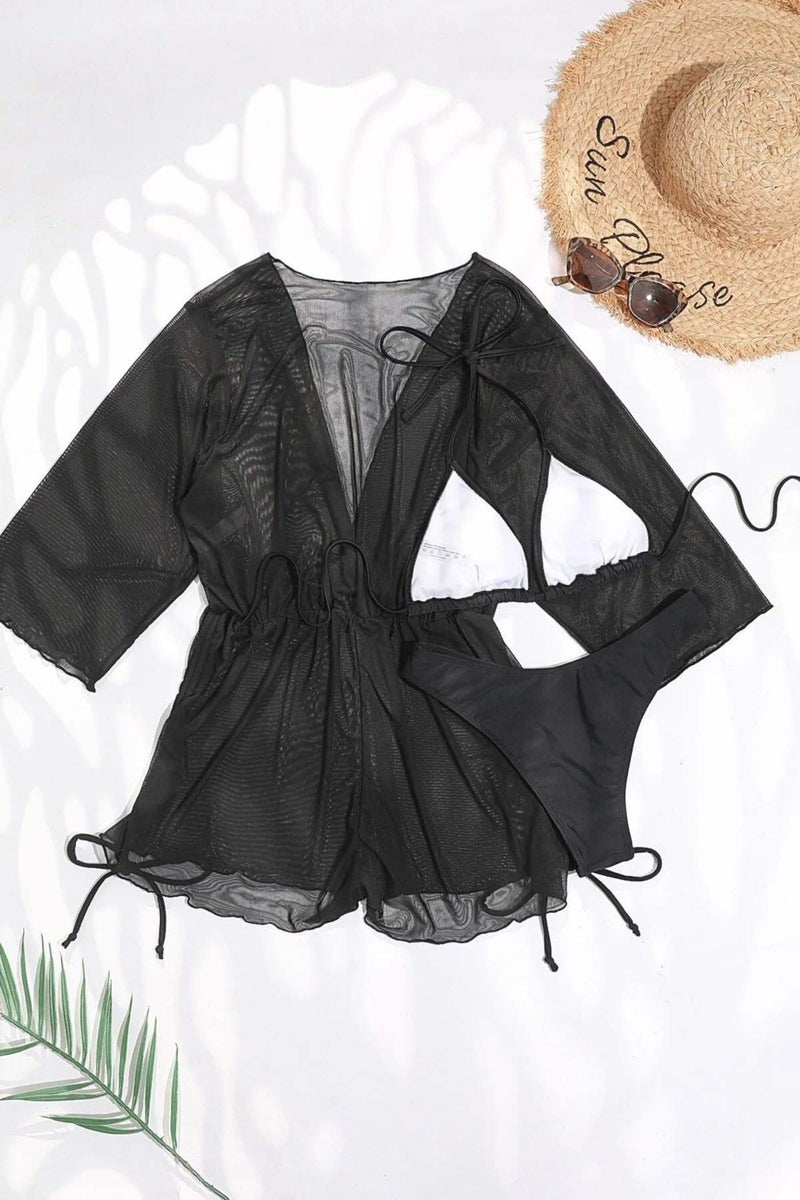 Angelsin Chiffon Pareo Beach Dress Cover Up Kimono - Image 4