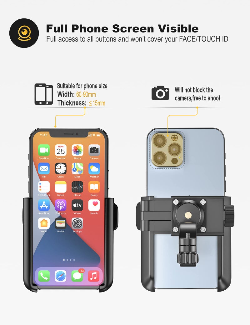 Grefay Bike Phone Mount Universal Motorcycle Handlebar Phone Holder 【1S Quick Release】 Anti Shake Bicycle Phone Clamp for Road Bike/MTB/Scooter with 360 Rotation for 3.5-7.0 inches Smartphone - Image 3