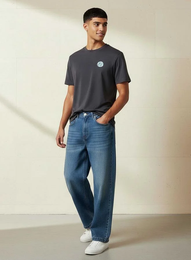 Lee Cooper Lee Cooper Men Regular Fit Crew Neck Short Sleeves Logo Print T-shirt