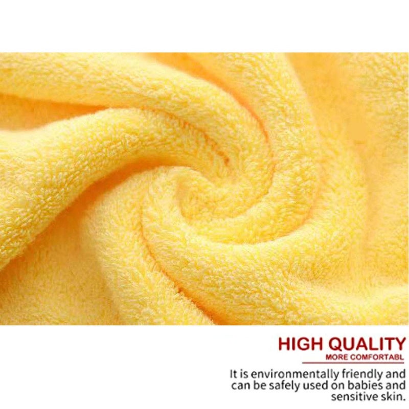 PUPOPIK Hand Towels for Bathroom 2 Pack-100% Cotton Hand Towel (14 x 30 Inch)  Highly Absorbent and Quick Dry Face Washcloth  Home Soft Premium Towel for Hotel  Bath  Kitchen and Spa(Yellow) - Image 3