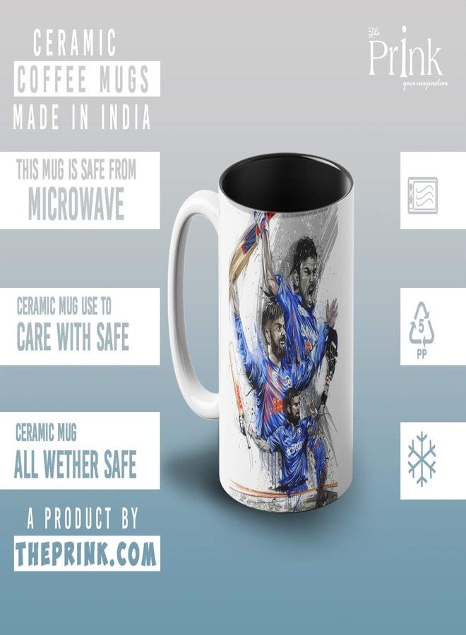 Prink Virat Kohli Coffee Mug with Print | Cricket Coffee Mug | Cricketers Printed Coffee Mugs | Captain Kohli Mugs | Gift for Friends, Kids | 330ml, Microwave & Dishwasher Safe - Image 4