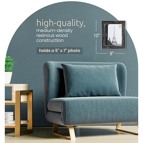 Kiera Grace kieragrace Emery Picture Frame - 5" x 7", Resin, Barnwood Finish - Image 2