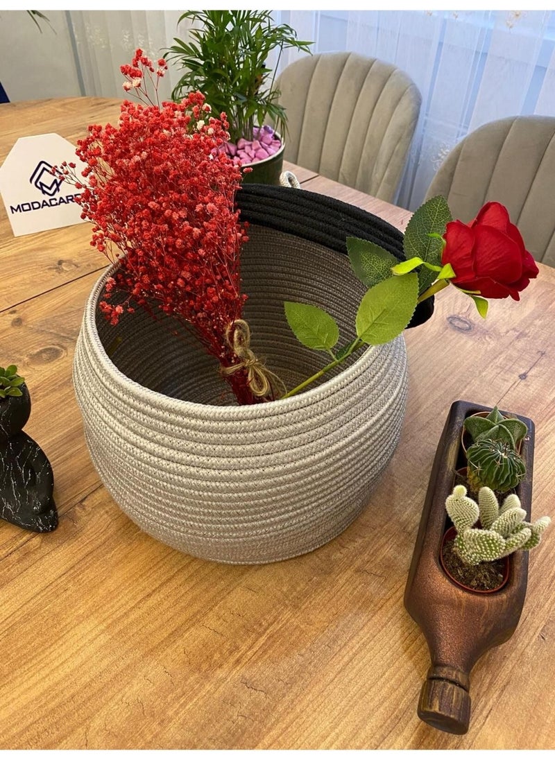 My Doğa Store Jute, Wicker, Glass Basket, Kitchen Basket, Fruit Basket, Potato, Onion Basket Organizer  - Image 2