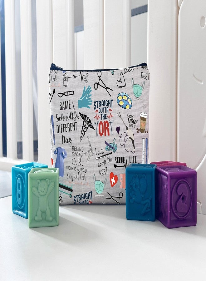 منتجات WCGXKO لفنيّي الجراحة، الأسبوع الوطني لفنيي الجراحة، حقيبة مكياج قماشية جراحية - Image 5