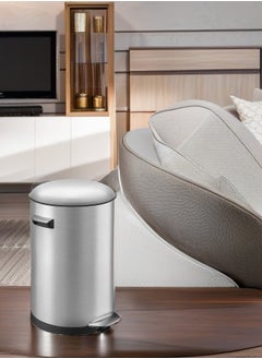 BELLE SERIES | Brushed Stainless Steel Finish | Soft-Closing | Fingerprint-Resistant | Deluxe Pedal Trash & Garbage Bin | Multiple Sizes ( 5 - 30 L) To Suit Different Places | 20 Liters - pzsku/Z78E3619781B4446428EBZ/45/_/1718102264/edf840e7-7272-477d-ac96-e9af7cf971e7