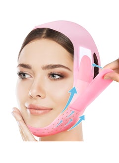 SupreH V-Line Lifting Mask Chin Strap: Reusable Face Lift Chin Strap for Sleeping Jaw Exerciser, Pink  - Image 1