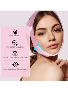 SupreH V-Line Lifting Mask Chin Strap: Reusable Face Lift Chin Strap for Sleeping Jaw Exerciser, Pink  - Image 2