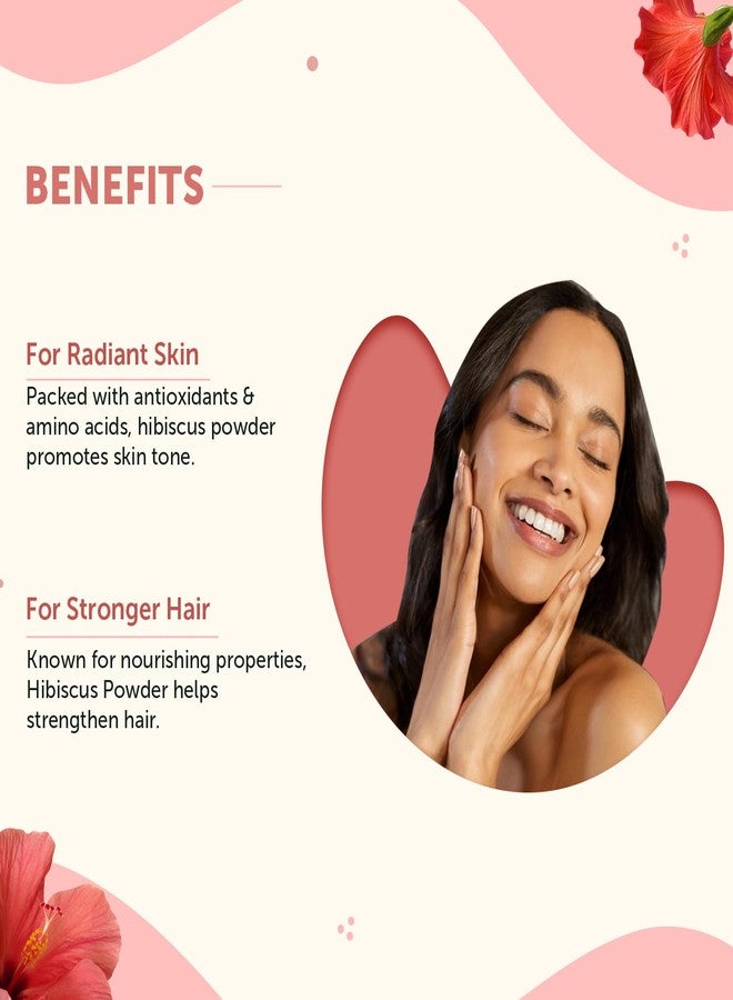 Neuherbs Organic Hibiscus Powder For Women & Men (100 gm, Pack of 1) | Ayurvedic Care To Boost Skin & Hair Health | 100% Natural & Vegan Friendly | Rich in Antioxident & Vitamin C | No Additives - Image 3