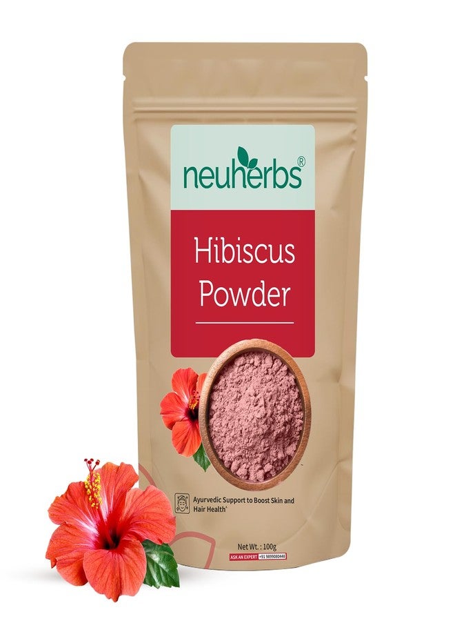 Neuherbs Organic Hibiscus Powder For Women & Men (100 gm, Pack of 1) | Ayurvedic Care To Boost Skin & Hair Health | 100% Natural & Vegan Friendly | Rich in Antioxident & Vitamin C | No Additives - Image 1
