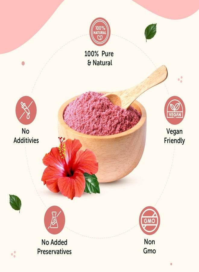 Neuherbs Organic Hibiscus Powder For Women & Men (100 gm, Pack of 1) | Ayurvedic Care To Boost Skin & Hair Health | 100% Natural & Vegan Friendly | Rich in Antioxident & Vitamin C | No Additives - Image 4