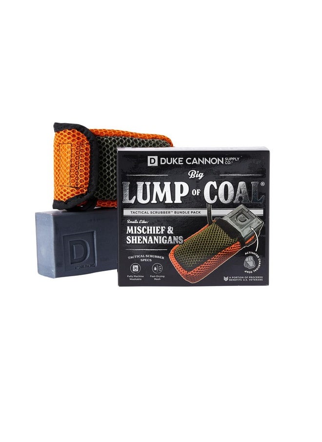 Duke Cannon Supply Co. Tactical Scrubber + Soap On A Rope (Lump Of Coal 2 Piece Set)  - Image 1