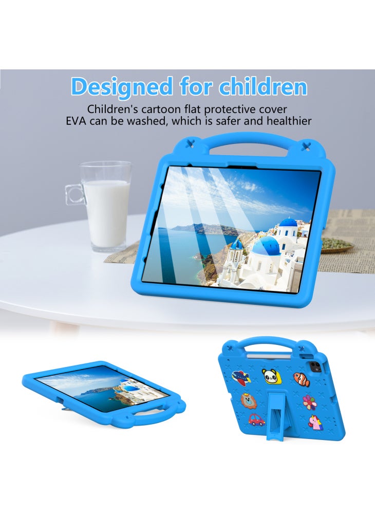 For iPad Pro 13 (2024)/Air 13 (2025)/(2024)/iPad Pro 12.9 (2022)/(2021)/(2020)/(2018) Case Kids EVA Tablet Cover - Sky Blue - Image 2
