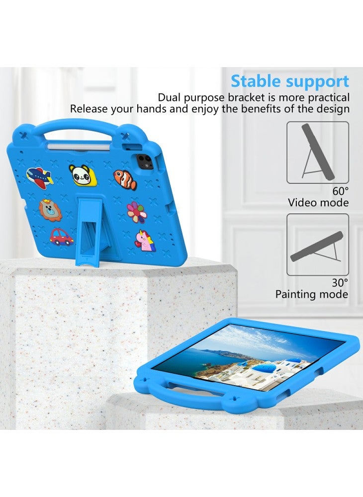 For iPad Pro 13 (2024)/Air 13 (2025)/(2024)/iPad Pro 12.9 (2022)/(2021)/(2020)/(2018) Case Kids EVA Tablet Cover - Sky Blue - Image 3