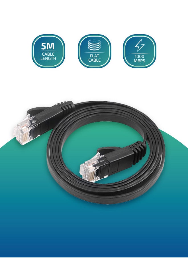 BRIZLER - Flat Cat 6 Ethernet Cable 5 Meter - Image 1