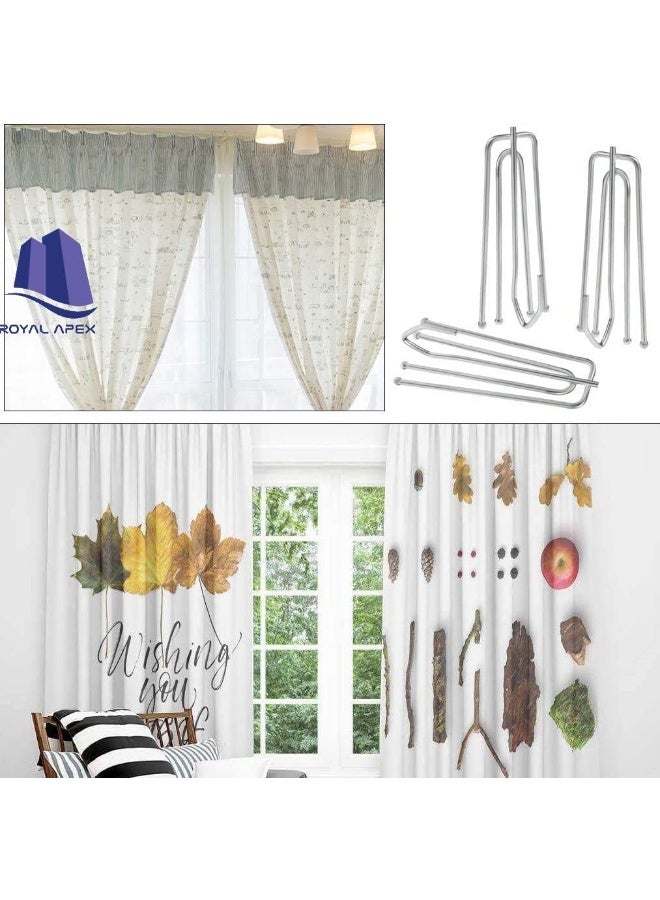 Royal Apex Curtain Pleater Tape Pleat Hook, 4 Prongs Pinch Pleat Drapes Clip Traverse Pleater 4 End Hooks - Image 5