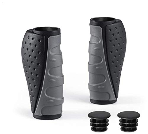 PRUNUS Bike Handlebar Grips, Rubber Ergonomic Antislip Bicycle Handlebar Grips, for MTB Mountain BMX (90MM+90MM) - Image 1