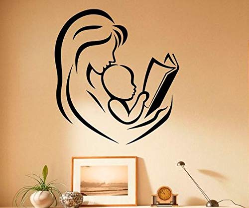 KREEPO Baby Reading Book with Mom Wall Sticker for Library, Study Room, Classroom, Bedroom, Home etc. - Image 2
