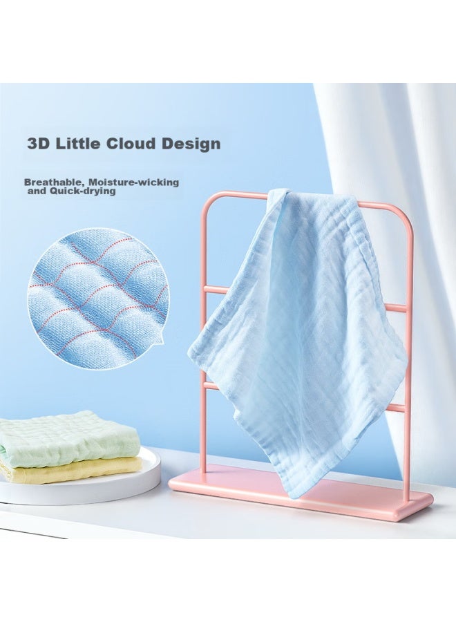 Matern'Ella Zichu Baby Face Towel, Drool Towel, Square Towel, Baby Bubble Pure Cotton Gauze Square Towel, 6-pack, 30*30cm - Image 5