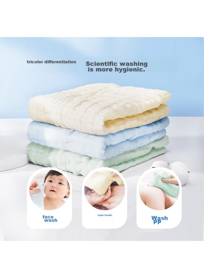 Matern'Ella Zichu Baby Face Towel, Drool Towel, Square Towel, Baby Bubble Pure Cotton Gauze Square Towel, 6-pack, 30*30cm - Image 3