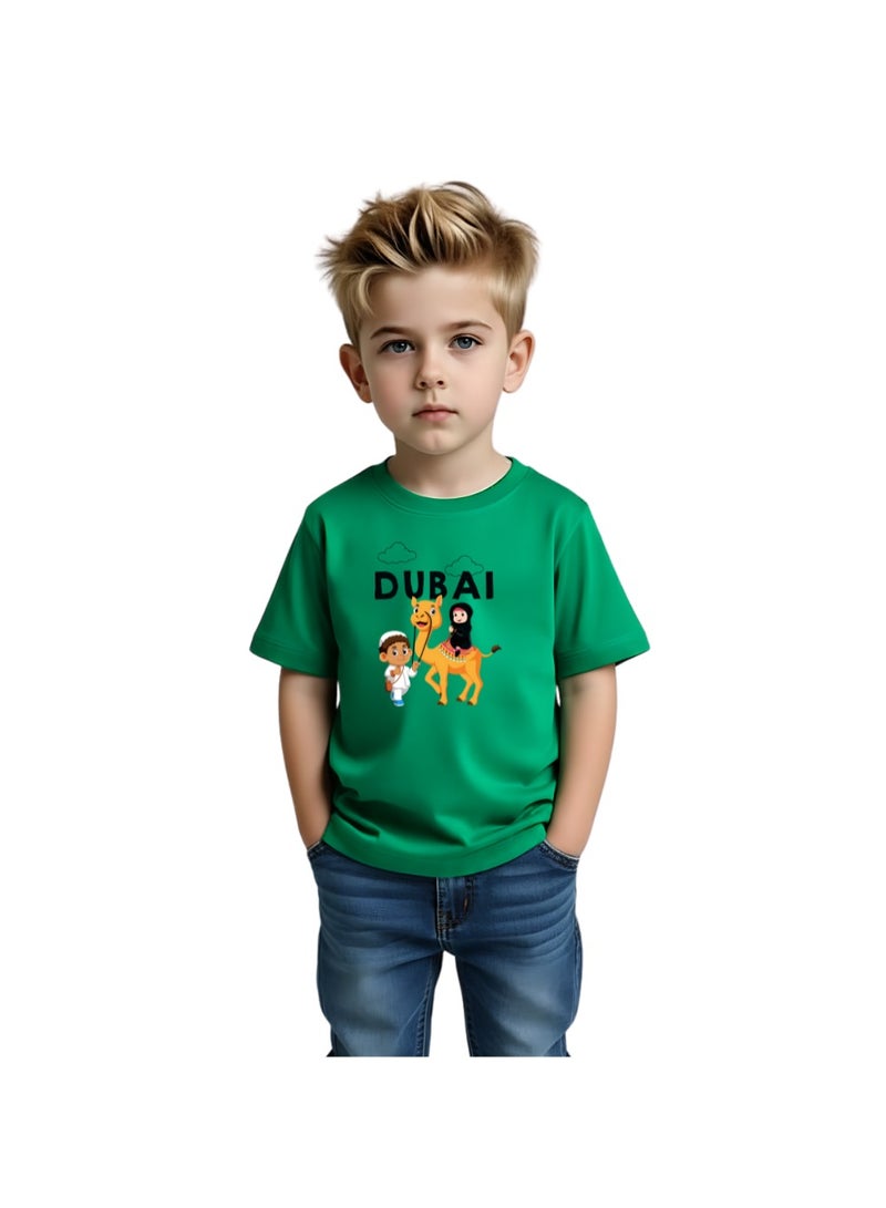 Dubai Design Printed Boys Souvenir T-Shirt for Kids - Image 1