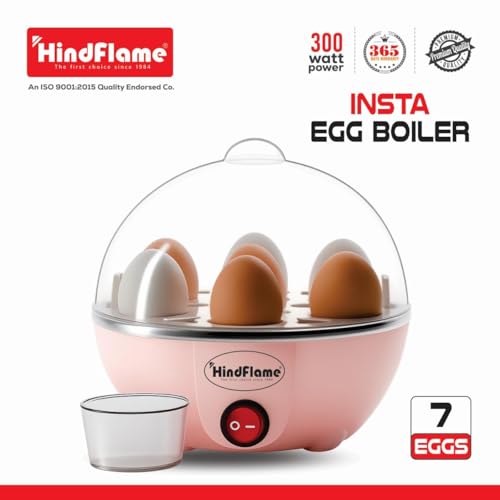 Hindflame Insta Electric Egg Boiler, 7 Egg Capacity, Auto Shut-Off & Over heat Protection Fast Boiling, Steaming, Egg Poacher, Compact Design for Home & Kitchen 350 W (Multicolor) - Image 4