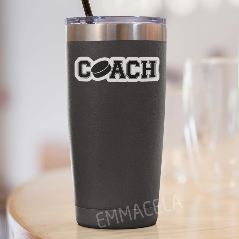 EMMACELA (3PCS) Coach Hockey Sticker, Hockey Stickers - Waterproof Vinyl Decals for Laptops, Tumblers, Scrapbooks, Books, Water Bottles Size 3 x 0.9 Inch - Image 5