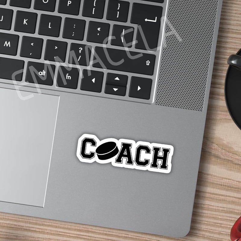 EMMACELA (3PCS) Coach Hockey Sticker, Hockey Stickers - Waterproof Vinyl Decals for Laptops, Tumblers, Scrapbooks, Books, Water Bottles Size 3 x 0.9 Inch - Image 4