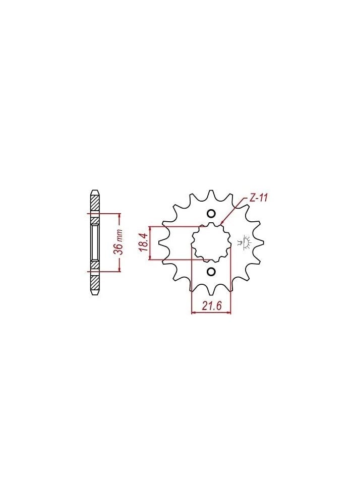 Wivplex 520 Chain 13T Motorcycle Front Sprocket - Image 2