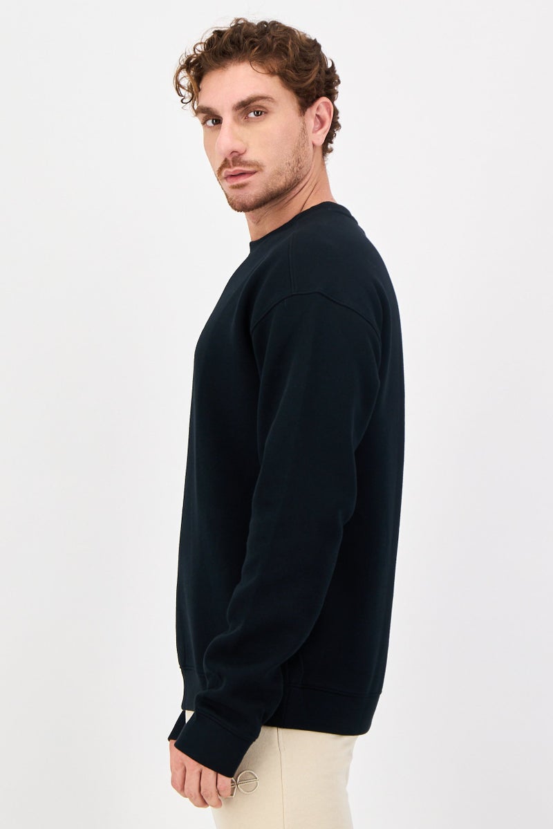Reebok Men Sportswear Fit Long Sleeve Outdoor Sweatshirt, Black - Image 3