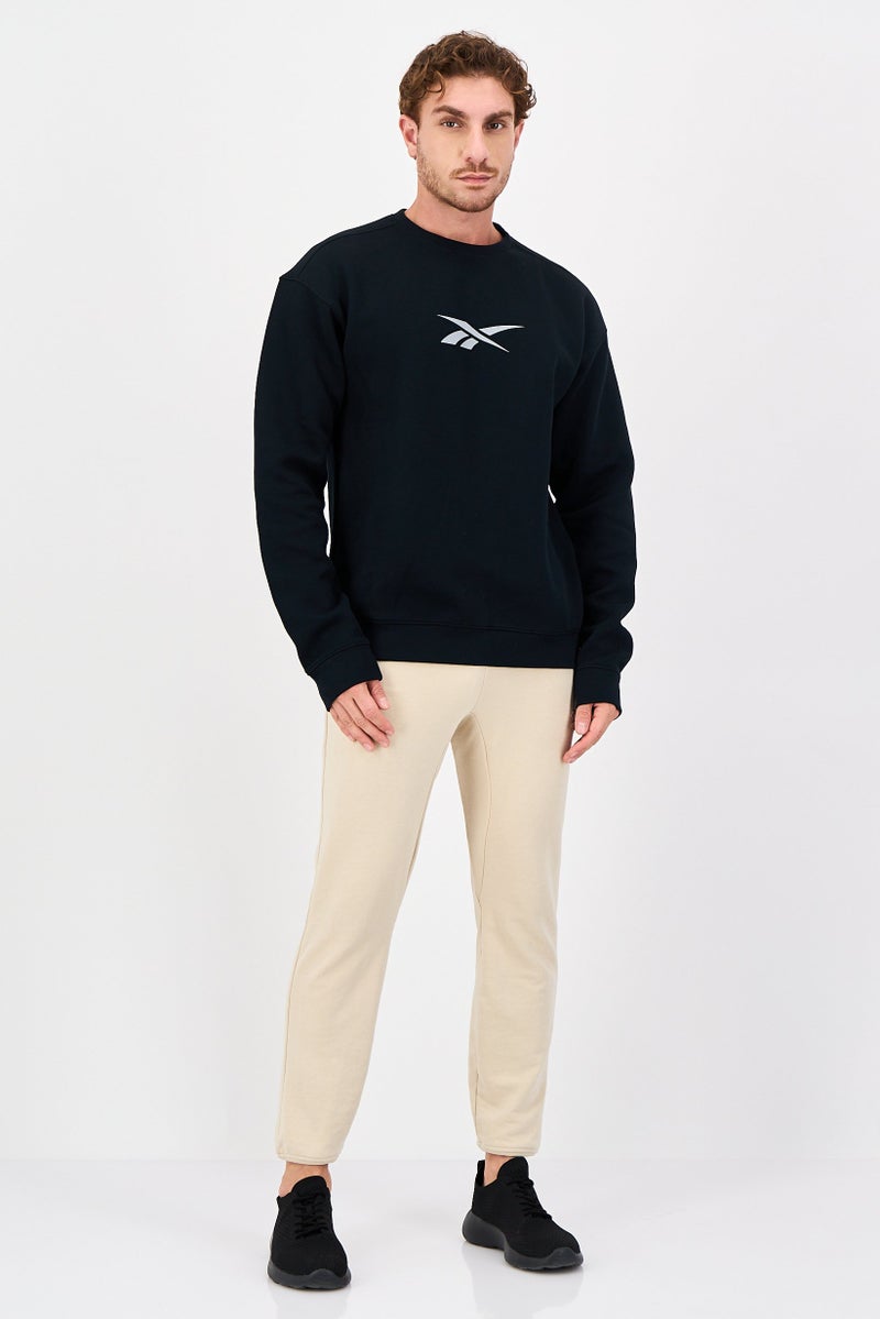 Reebok Men Sportswear Fit Long Sleeve Outdoor Sweatshirt, Black - Image 4
