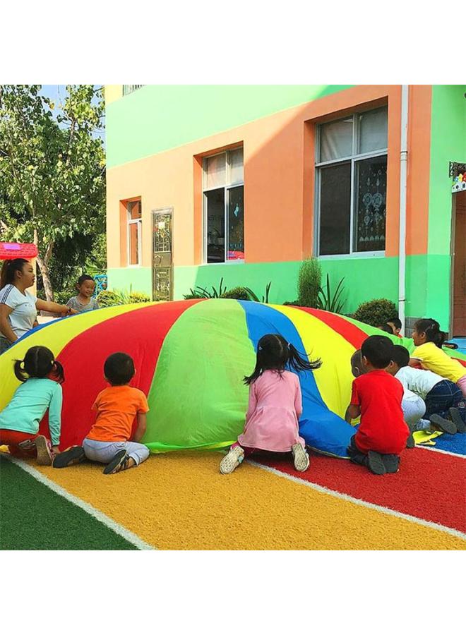 Rainbow Umbrella Outdoor Game Activity Equipment For Kindergarten Children Toy For Kids To Play-Color:11 M Rainbow Umbrella  - Image 2