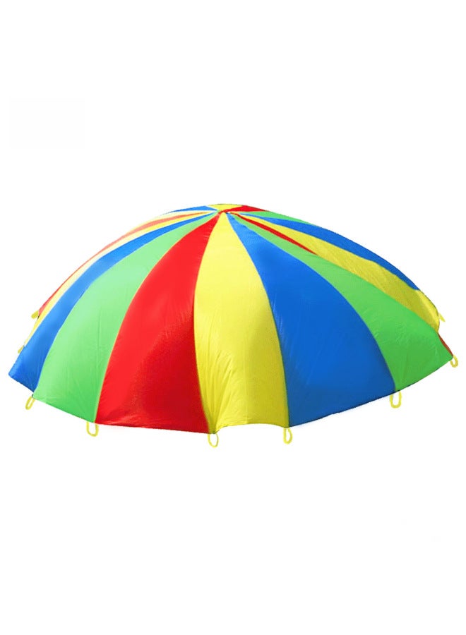 Rainbow Umbrella Outdoor Game Activity Equipment For Kindergarten Children Toy For Kids To Play-Color:11 M Rainbow Umbrella  - Image 4