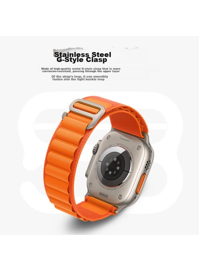 Mssm Nylon Alpine Loop Band For Apple Watch Ultra/s10/9/8/7/6/5/se, Black, 49/46/45/44mm - Image 5