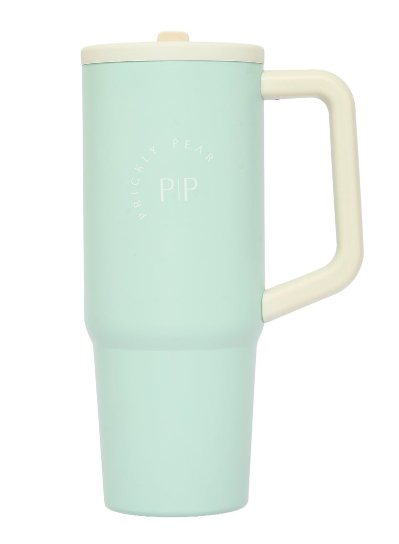 Prickly Pear Stainless Steel 40 Oz Hydrator 2.0 Water Bottle Sage & Cream Logo - Image 2