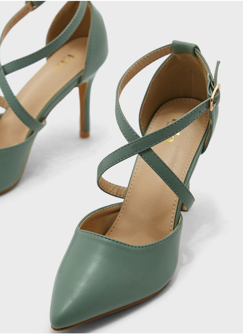 ELLA - Cross Over Strap Pointed Pump - Image 1