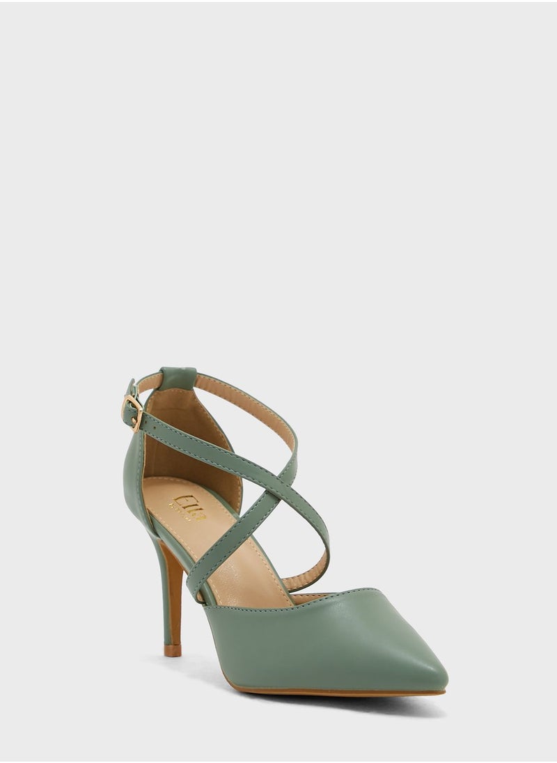 ELLA - Cross Over Strap Pointed Pump - Image 1