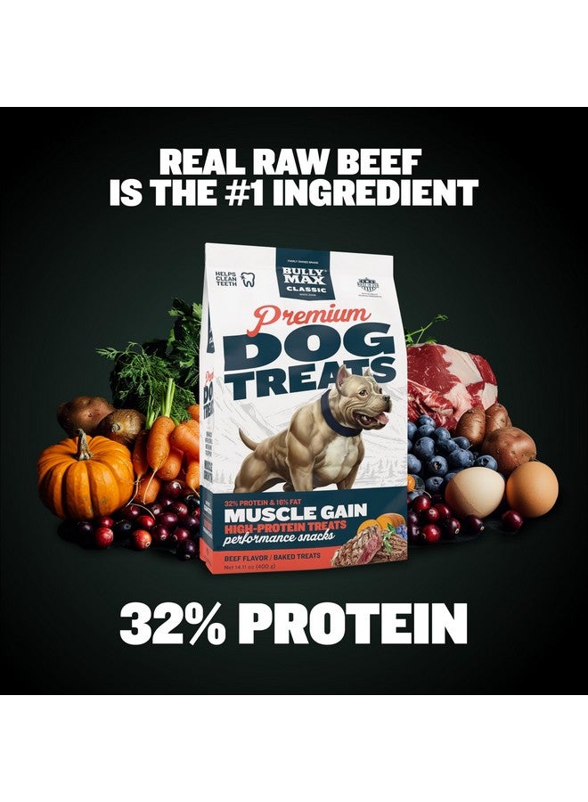 BULLY MAX Premium High Protein Dog Treats For Puppy & Adult Dogs  Training Dog Food Treats With 32% Protein, Real Meat, Veggies & Bcaas For Small, Medium & Large Breeds, Beef Flavor, 400G Bag - Image 3