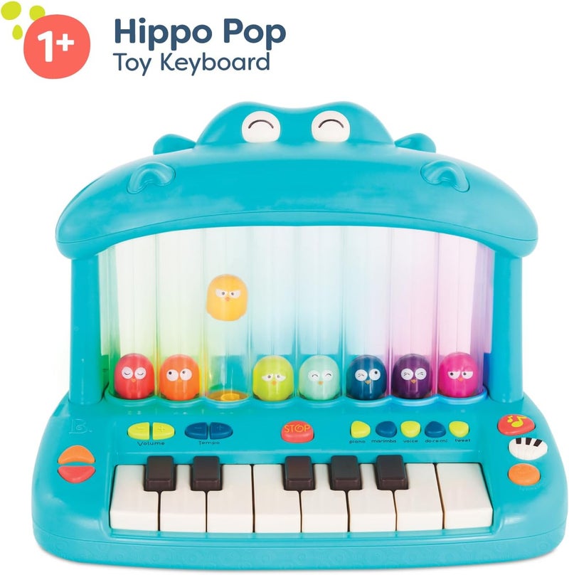 B. toys – Toy Keyboard – Play Piano – Songs, Sounds & Lights – Musical Instrument For Toddlers, Kids – 12 Months + – Hippo Pop - Image 5