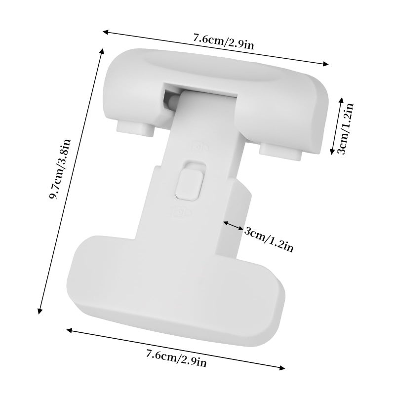 YCTMALL Heavy Duty Protection Fridge Lock For Refrigerator Cabinets,Drawers,Child Safety Cabinet Locks,Easy Install Without Keys,White. - Image 5