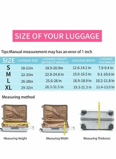 Excefore Luggage Cover, Washable Suitcase Protector Anti-scratch Cover Fits 26-28 Inch (S)  - Image 3