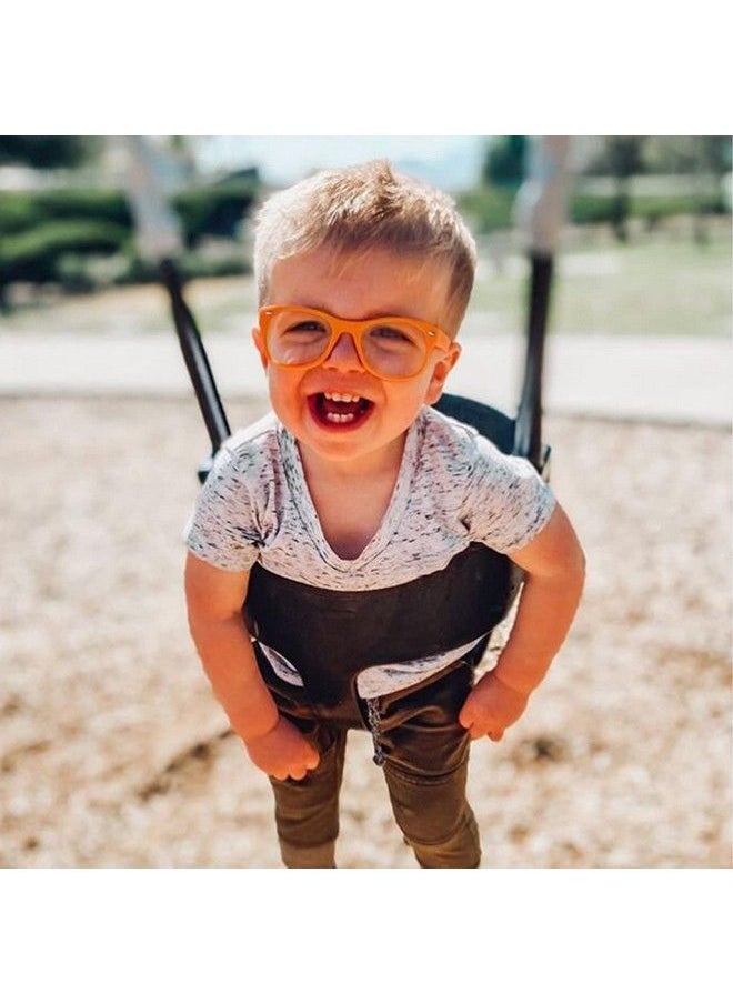 Sunovelties 12 Pack Kids Orange Pretend Play Glasses Bulk Boys Girls Birthday Party Favors No Lens Frame Fake Glasses  - Image 3