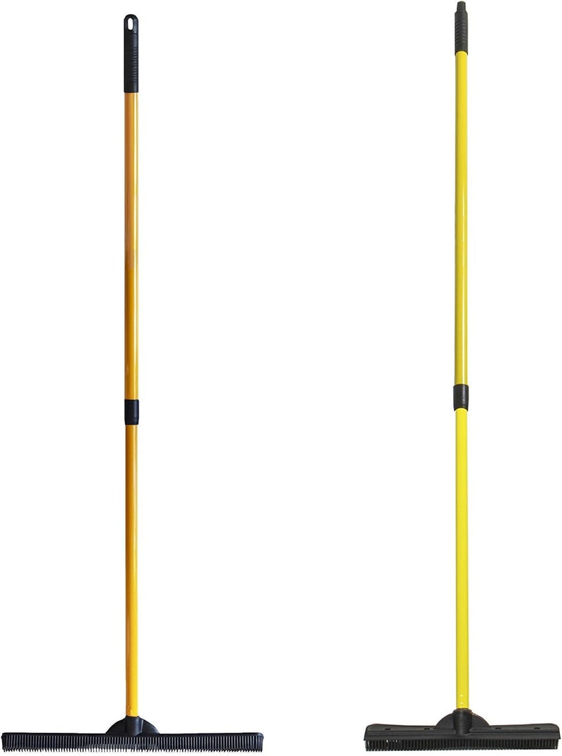 FURemover Pet Hair Rubber Broom 2-Piece Set containing Original and PRO Brooms for Carpet, Tile and Hardwood - Image 1