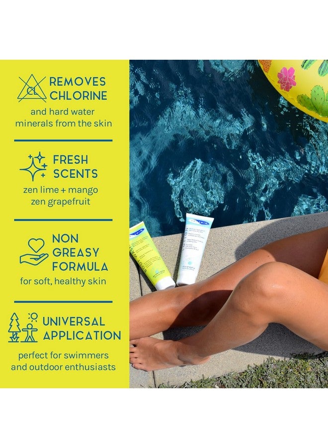 تريسويم مجموعة هدايا العناية بالجسم من TRISWIM | غسول للجسم ولوشن بعد السباحة، ٨.٥ أونصة سائلة، برائحة الحمضيات مع خلاصة الصبار والبابونج | تتضمن عينة من الشامبو والبلسم - Image 3