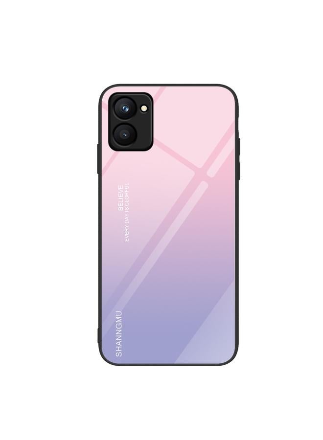 اس-توب جراب لهاتف Realme C33 مصنوع من الزجاج الملون - Image 1