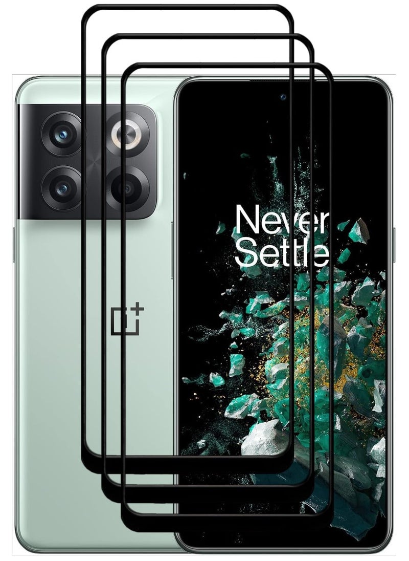 ACLIX 3 Pieces Antistatic ESD Dustproof Premium Quality High Definition Tempered Glass Screen Protector Designed For OnePlus 10T - Image 1