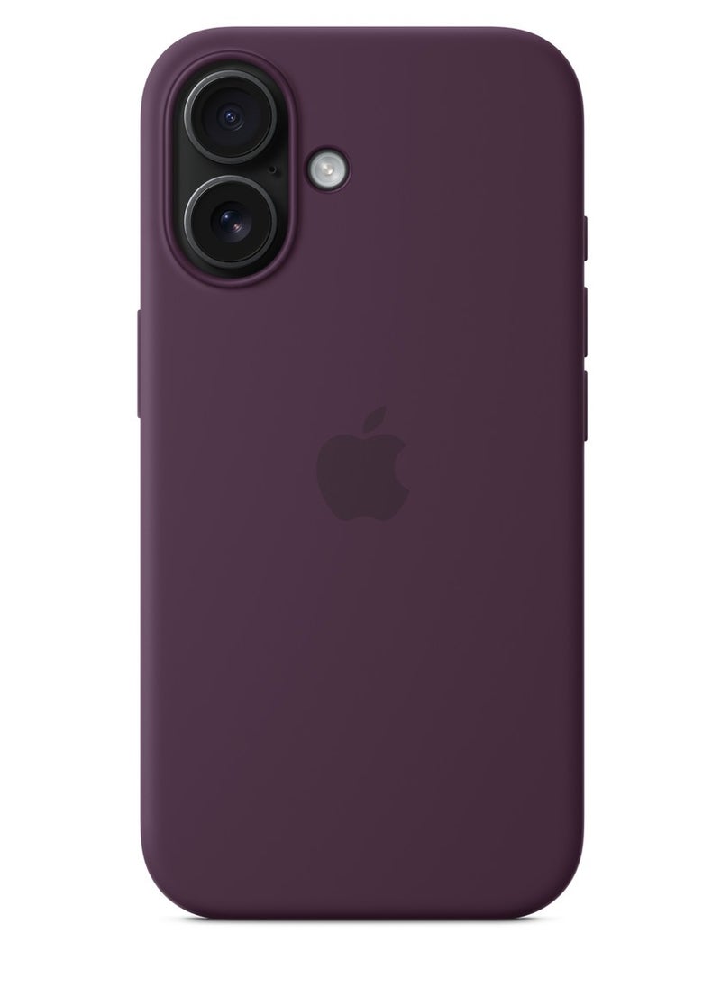iPhone 16 Silicone Case Compatible with MagSafe | Premium Shockproof, Soft Touch, Durable Protection | Stylish Colors | MagSafe Compatible iPhone Case | Plum