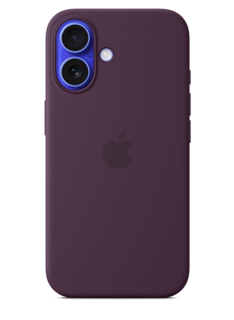 iPhone 16 Silicone Case Compatible with MagSafe | Premium Shockproof, Soft Touch, Durable Protection | Stylish Colors | MagSafe Compatible iPhone Case | Plum