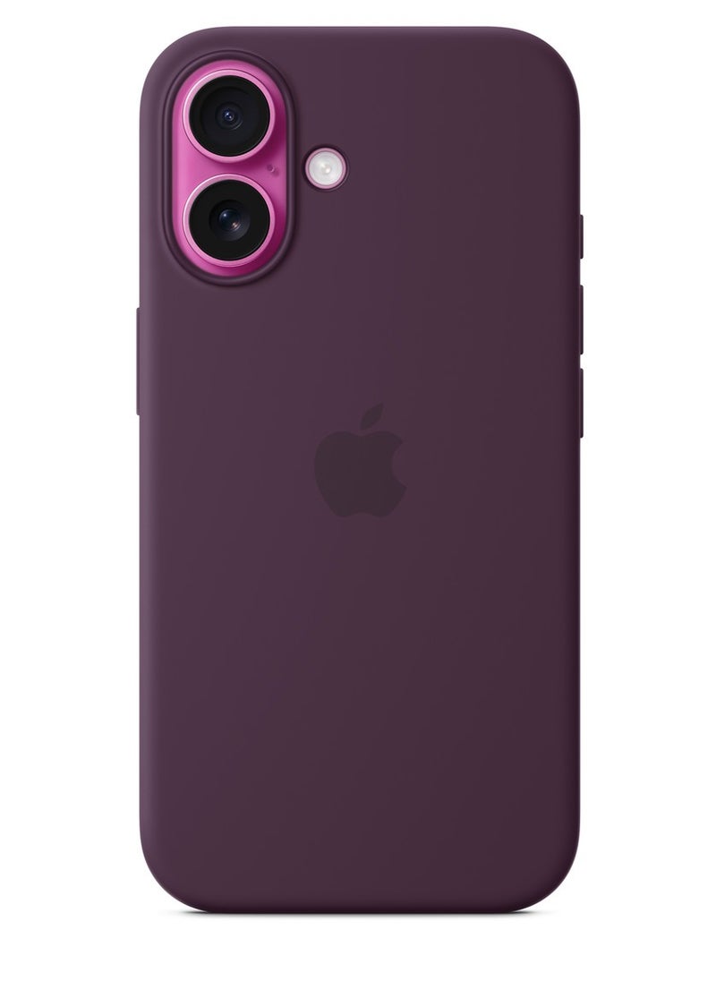 iPhone 16 Silicone Case Compatible with MagSafe | Premium Shockproof, Soft Touch, Durable Protection | Stylish Colors | MagSafe Compatible iPhone Case | Plum
